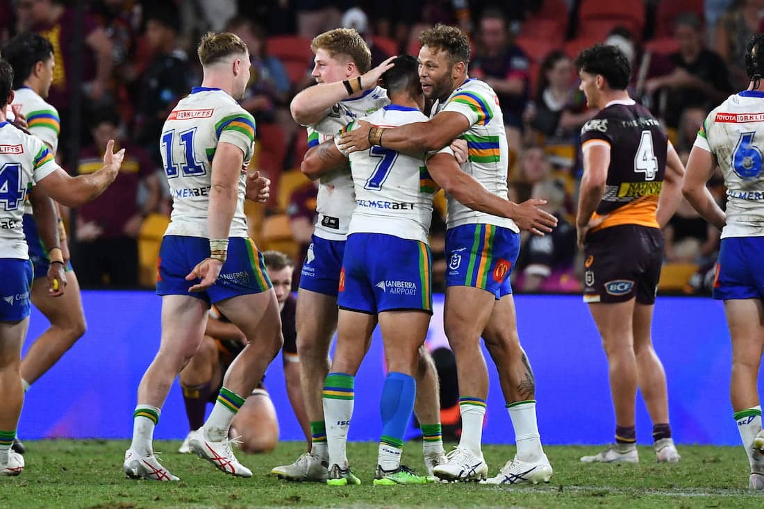 NRL 2022: Brisbane Broncos, Canberra Raiders, round 14, Suncorp