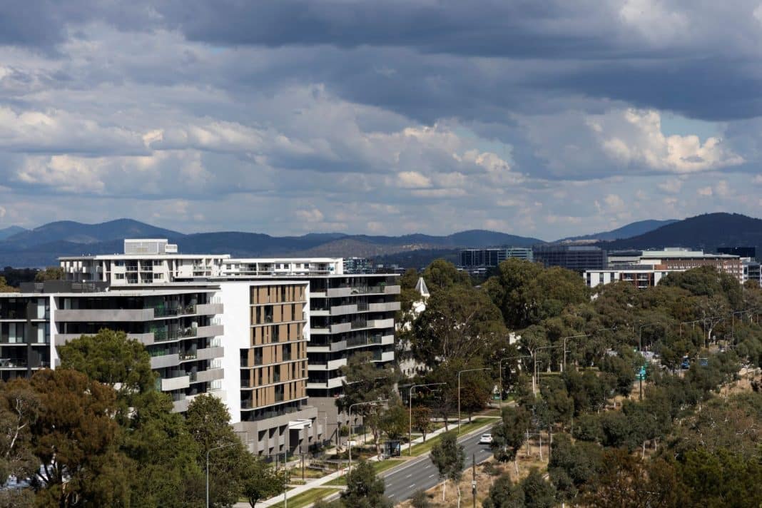 medium density residential apartments along Northbourne Avenue in Canberra