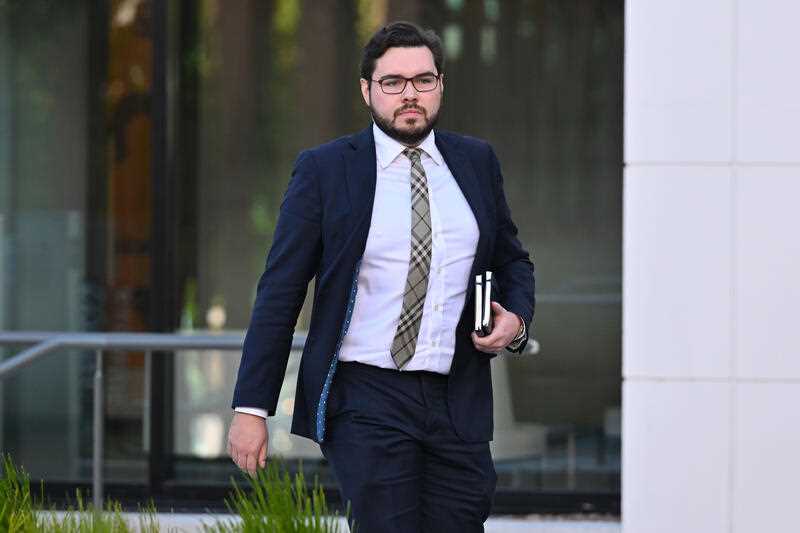 Former Liberal government staffer Bruce Lehrmann arrives at the ACT Civil & Administrative Tribunal (ACAT) in Canberra, Monday, May 8, 2023