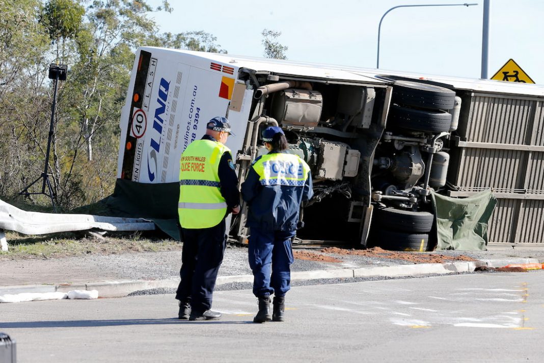 Distraught first responders confronted by bus carnage