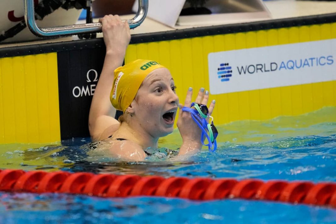 O'Callaghan breaks longest-standing women's swim record