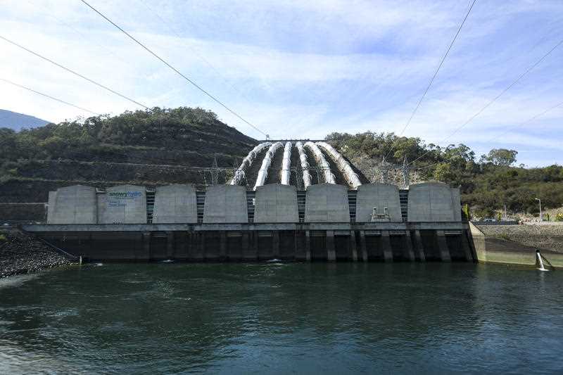 General view of the Tumut 3 power station at the Snowy Hydro Scheme in Talbingo