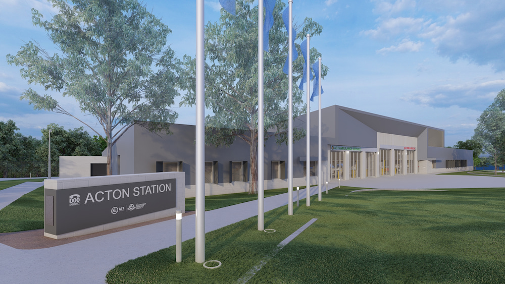 Artist's impression of the Acton Emergency Services Station. Picture: ACT Government