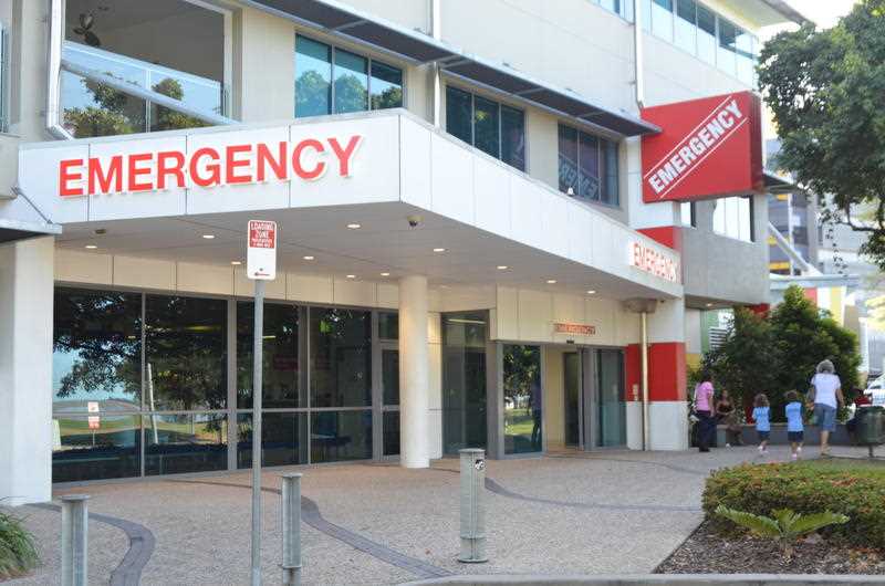 The emergency department entrance of Cairns Hospital