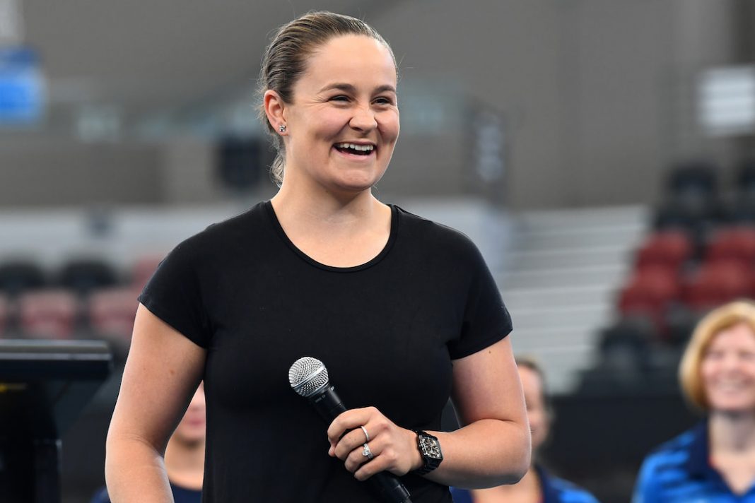Happy mum Ash Barty stands firm on tennis retirement