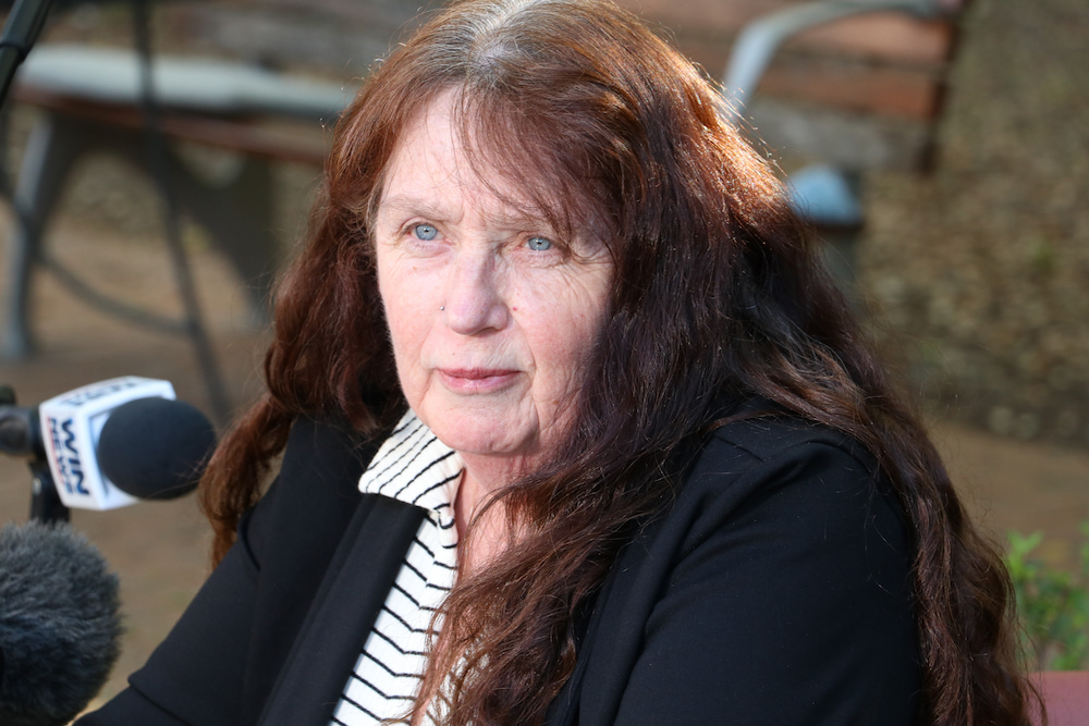 Fiona Coffey, mother of ANU victim Ilysha Perry. 
