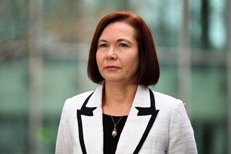 CEO of the Minerals Council of Australia Tania Constable speaks to the media during a press conference at Parliament House in Canberra