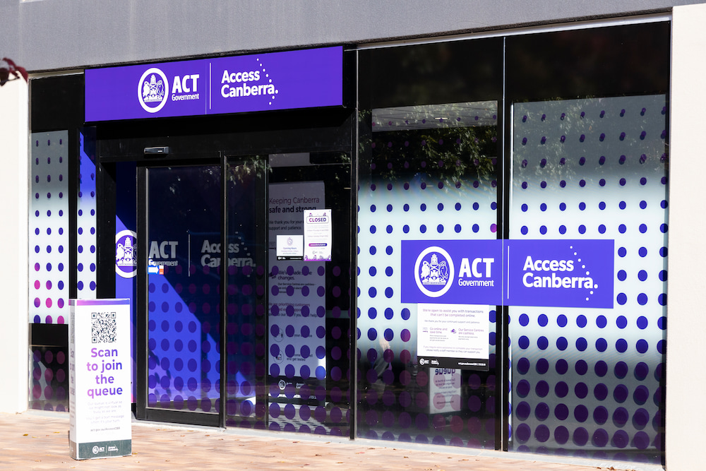 An Access Canberra shopfront. File photo: Kerrie Brewer