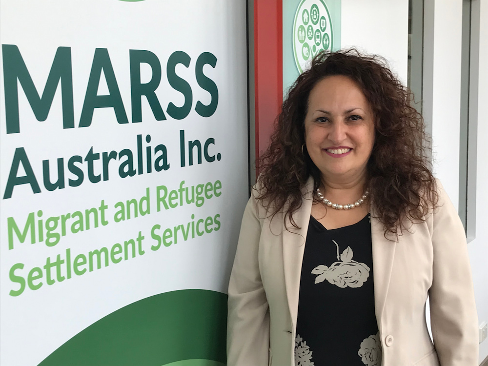 Sonia di Mezza, the newly appointed interim CEO of Migrant and Refugee Settlement Services (MARSS) Australia. Photo: Nicholas Fuller