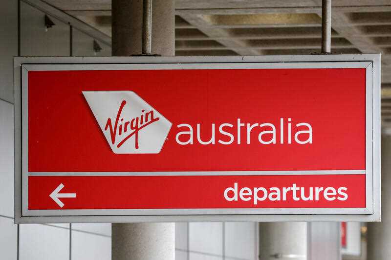 Virgin Australia signage at Brisbane Domestic Airport