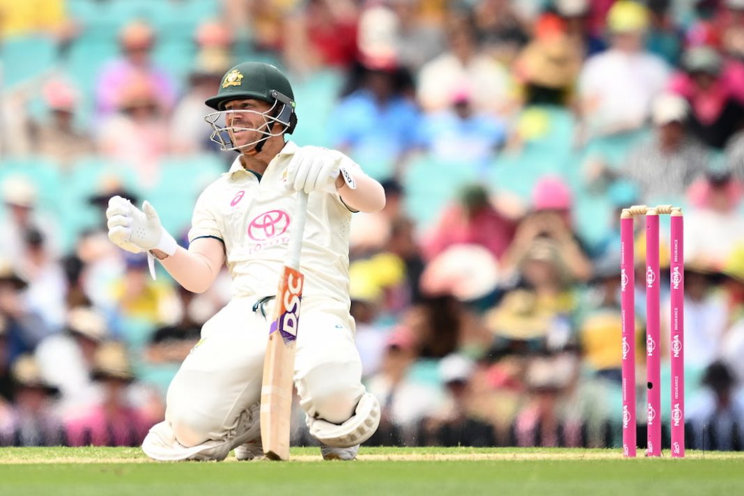 Warner's baggy greens located midway through last Test