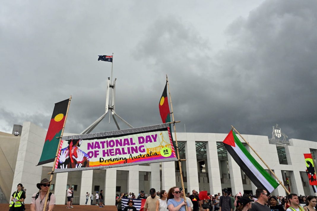 Many thousands turn out for Invasion Day protests
