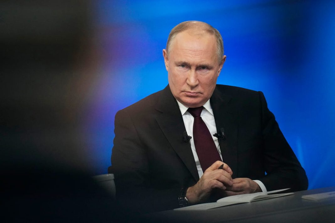 Putin denies wanting to widen war in rare US interview
