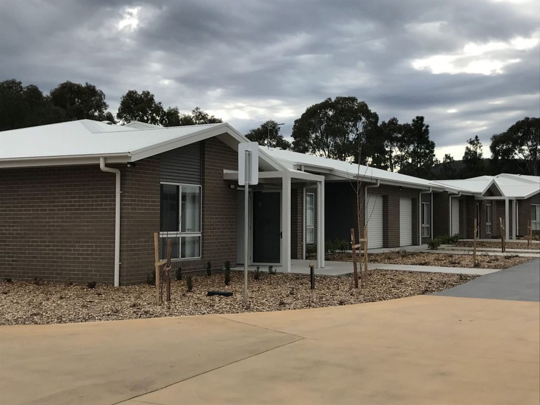 Sustainable and accessible dwellings that opened in Calwell last year. Photo: Nicholas Fuller