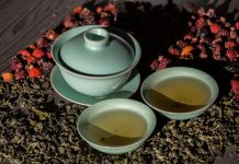 Celadon green Chinese tea set