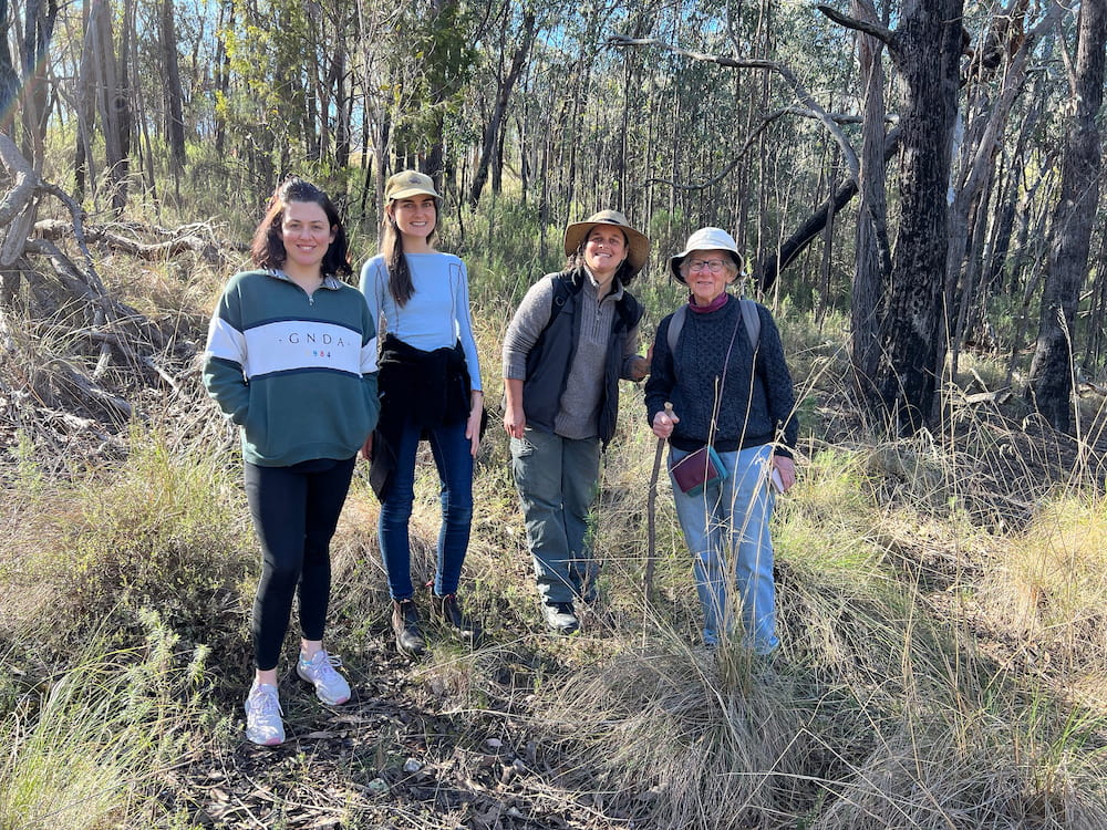 Elle Lawless (second from left) and the Conservation Council ACT Region want Bluetts Block to be made a nature reserve. Photo supplied