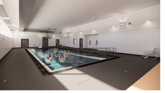 Design for the new hydrotherapy facility. Image supplied