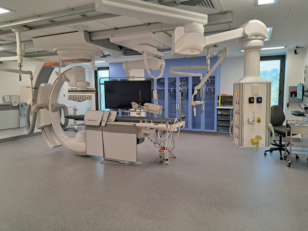 A new cardiac catheterisation lab in the Critical Services Building at Canberra Hospital, opening in August. Photo supplied