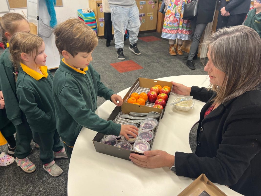 Education minister Yvette Berry launches the school meals program. Photo: ACT Government