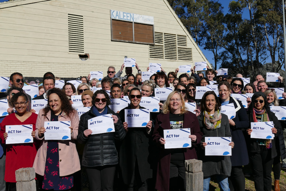 More than 50 organisations back the ACT for Community campaign. Photo: Holly Freeman