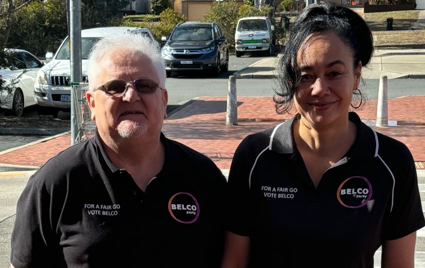 Belco Party candidates Greg Burke and Angela Lount. Photo supplied