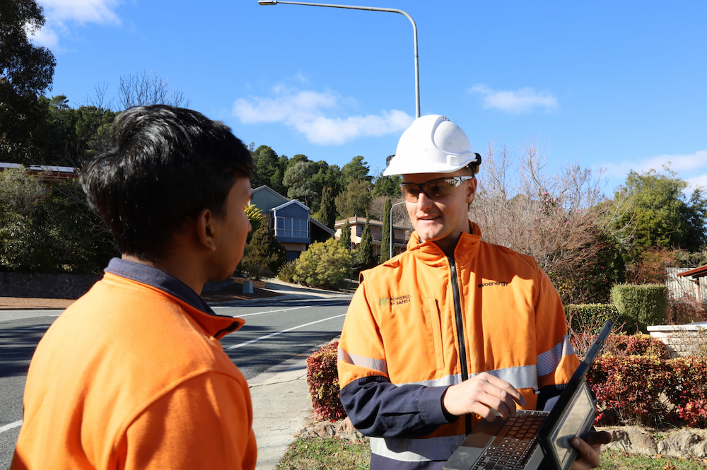 Evoenergy apprentices Isaac and Rav. Photo supplied