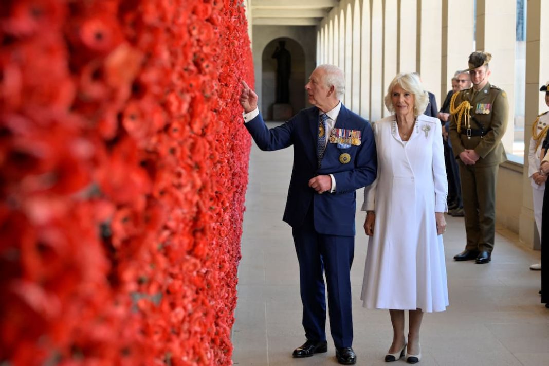 King Charles III and Queen Camilla atAustralian War Memorial