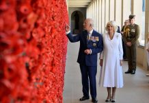 King Charles III and Queen Camilla atAustralian War Memorial