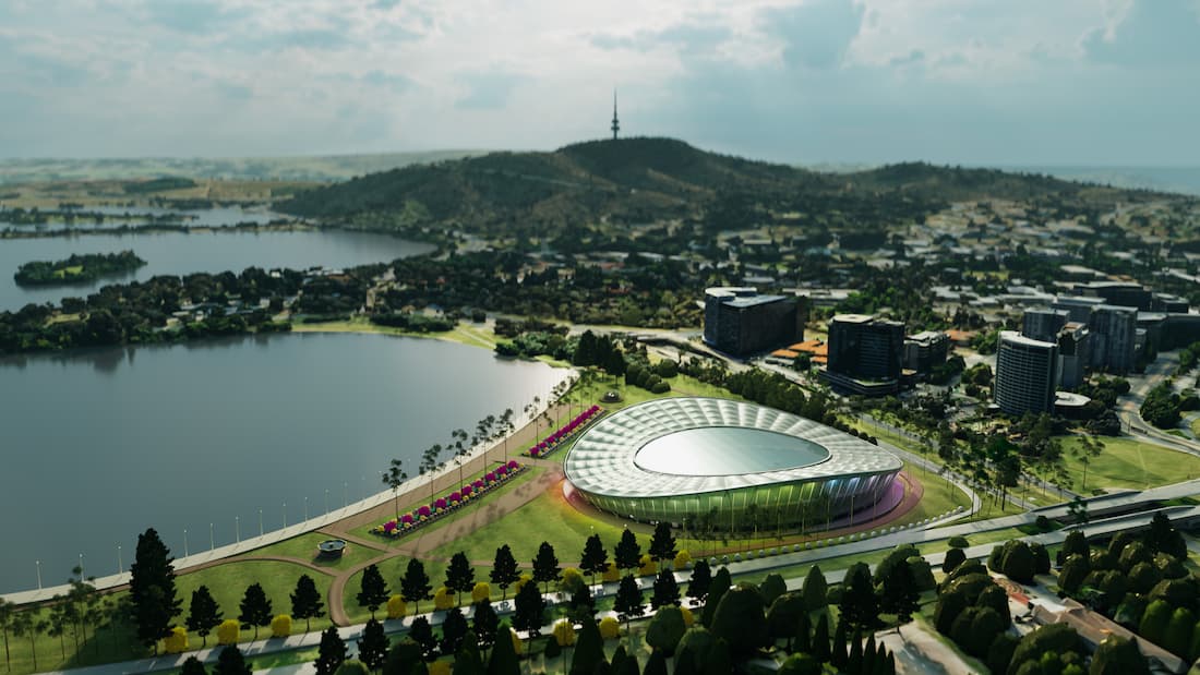 The Canberra Liberals are promising to build a new city stadium on the Acton waterfront.