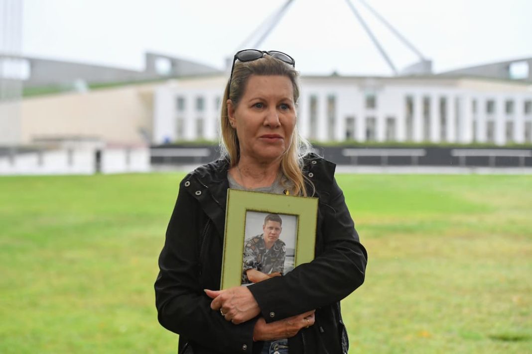 Julie-Ann Finney fought for the royal commission after losing her son David in 2019. (Mick Tsikas/AAP PHOTOS)