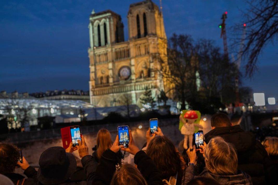 Paris landmark Notre Dame Cathedral is reopening five years after a devastating fire. (AP PHOTO)