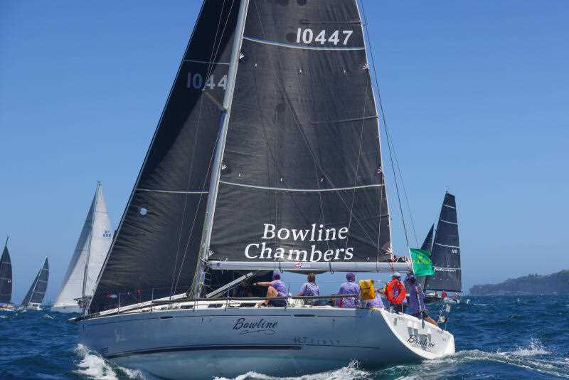 A supplied image shows Bowline during the 2024 Sydney Hobart Yacht Race in Sydney, Thursday, December 26, 2024.