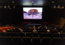 Audience members watching The Great Kimberley Wilderness documentary through the VR headsets. Picture: Jordan Mirchevski