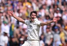 Skipper Pat Cummins claimed the key wicket of Yashasvi Jaiswal as Australia won the fourth Test. (James Ross/AAP PHOTOS)