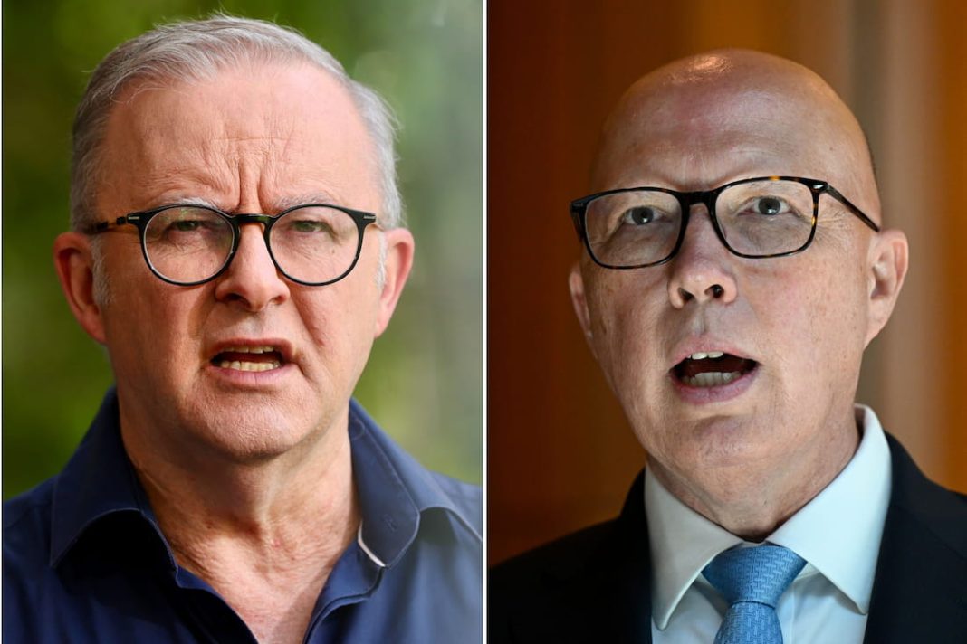 Anthony Albanese and Peter Dutton are making their cases to voters before an election is called. (Amanda Parkinson/AAP PHOTOS)