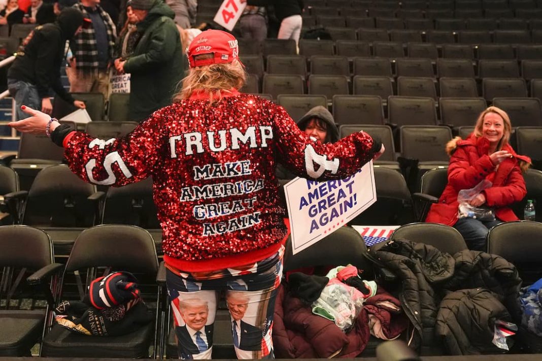 Supporters of US President-elect Donald Trump are gathering for a rally in Washington. (AP PHOTO)