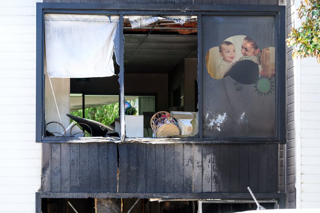 A childcare centre was set ablaze in Sydney after hateful graffiti was sprayed onto its walls. (Steve Markham/AAP PHOTOS)