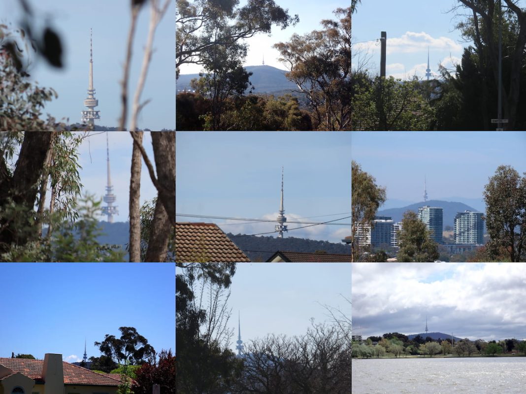 A Canberra man is taking city pride to the next level by attempting to photograph Telstra Tower from all 117 suburbs.