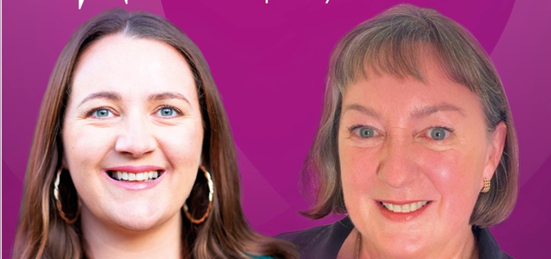 HEART Party candidates Elise Searkon Prakash (Senate) and Mary-Jane Liddicoat (Canberra).
